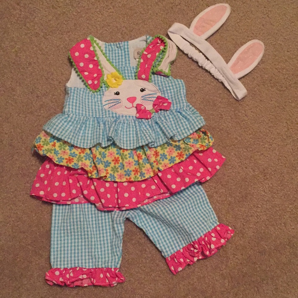 6-9 month baby girl Easter bunny outfit